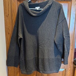 Charcoal Cowl Neck Women's Sweater